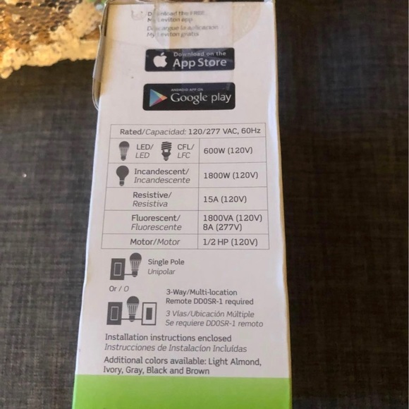 Leviton Smart Switch with Wifi Technology - Picture 3 of 5